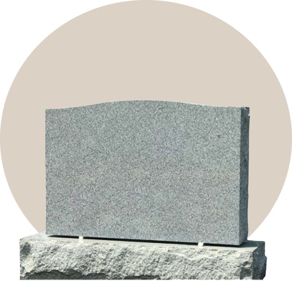 grey double headstone